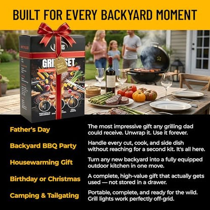 Kaluns 236 PCS Ultimate Grill Master Gift Set – Complete BBQ Accessories Kit with Virtually Everything Needed for Grilling, Smoking & BBQ