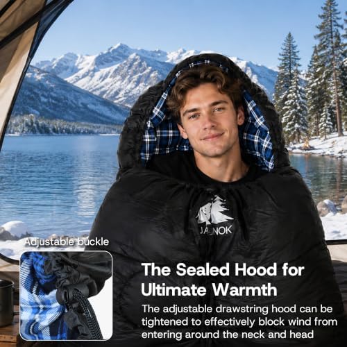 100% Cotton Flannel XXL 3-4 Season Sleeping Bags for Adults