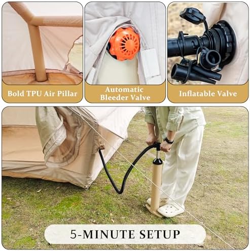 Inflatable Camping Tent with Hand Pump
