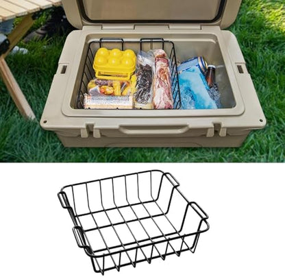 Cooler Wire Basket Beverage Placement Basket Pan Carrier Multipurpose Lightweight Insulated Cooler Organizer Tray