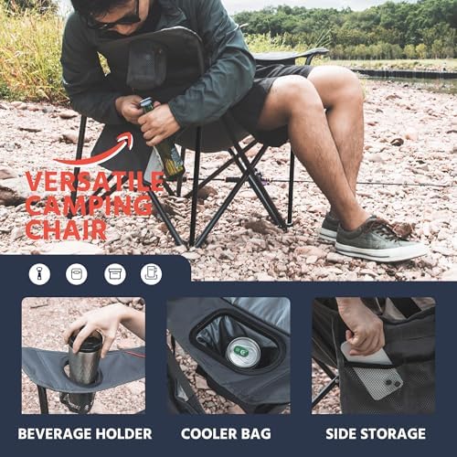 OUTSIDER Oversized Folding Camping Chair with Adjustable Lumbar Support 2pc