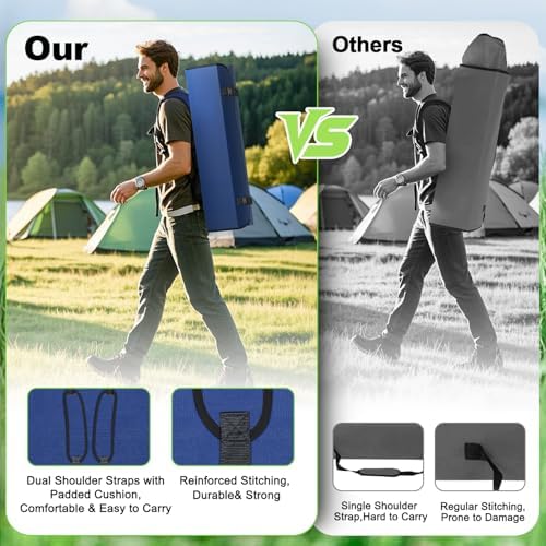 VTOY Portable Folding Camping Chair with Canopy, Outdoor Sun Shade Chair