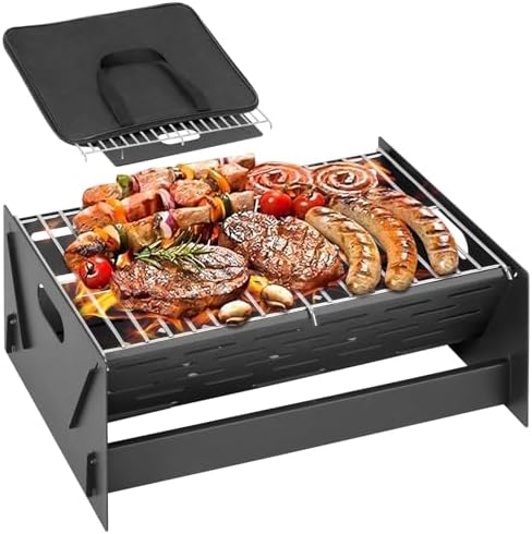 15.9" Foldable Portable Camping Charcoal Grill