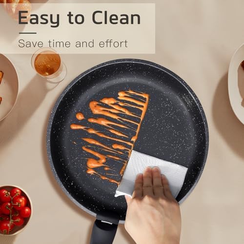 GIPP Pots and Pans Set Non Stick,Kitchen Cookware Set Detachable Handle, Non Toxic Cooking Pan Set with Frying Pans Set,RV Cookware Sets for All Stoves, Dark Grey, 17PCS