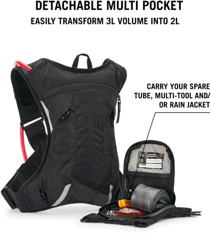 USWE MTB Hydro Hydration Pack with Hydration Bladder - Hydration Backpack for Cycling, Mountain Biking, E-MTB and Gravel Riding, Backpack with Water Bladder