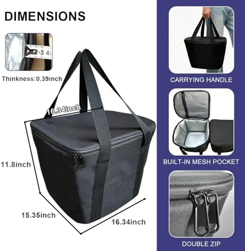 Frunk Cooler Organizer for Tesla Model Y 2020-2026, Insulated Waterproof Front Trunk Storage Bag with Hidden Pocket, 2-Pack Black