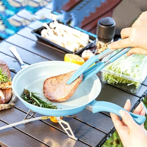13 Piece Cookware Set Portable Lightweight Cast Iron Pots and Pans Set