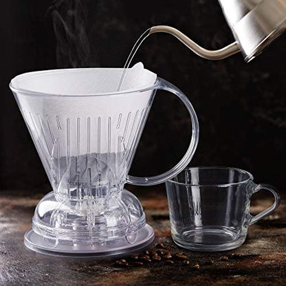 Clever Coffee Dripper | Large 18 oz | Clear | BPA-Free | 100 Filters