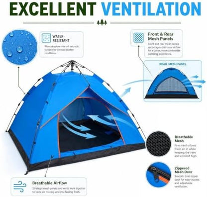 DIMAR GARDEN Pop Up Camping Tent Instant Automatic Tent,Outdoor Quick Setup