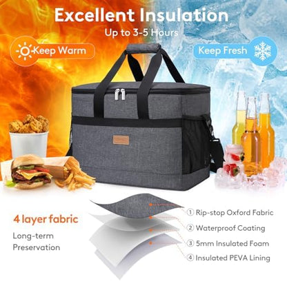 Lifewit Cooler Bag 30/50/60 Cans Collapsible, Insulated Large Lunch Bag