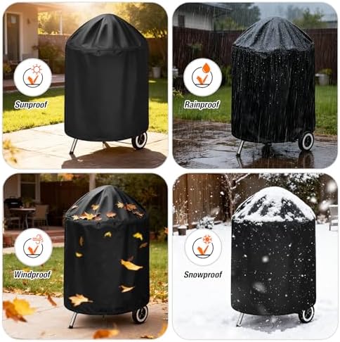 Charcoal Grill Cover for Weber,Round Grill Cover-23 D x 30" H