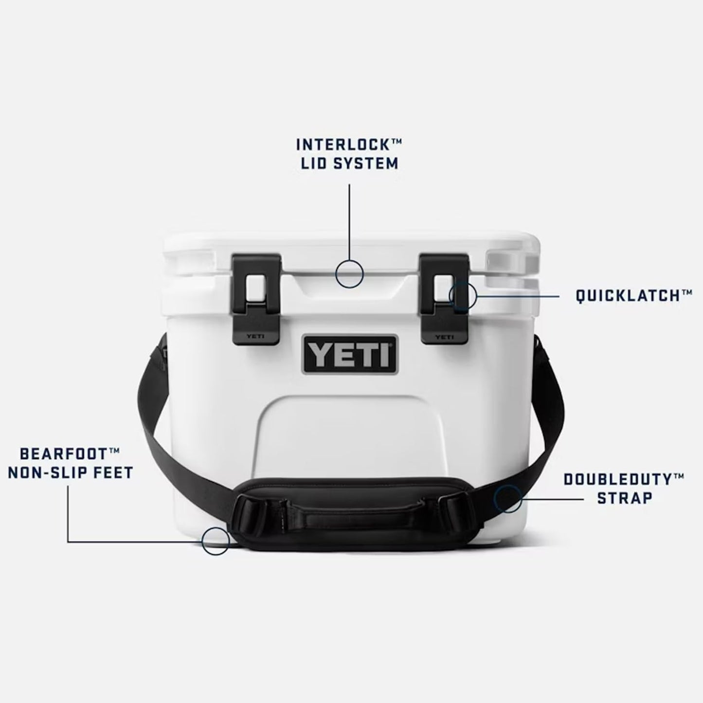 YETI Roadie 15 Hard Cooler with DoubleDuty Shoulder Strap
