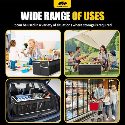 MIKKUPPA Trunk Organizer with Lid - 65L Collapsible Car Organizer