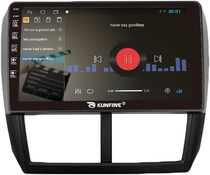 Kunfine Car Android Navigation Stereo GPS Radio Reverse Camera Display 9" IPS Touchscreen Headunit Tablet Pad Media Player for Subaru Forester 2007-2013, if Applicable Quad Core 1G+16G