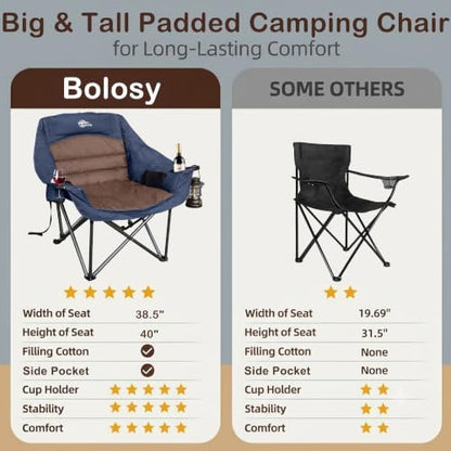 2 Pack Oversized Camping Chairs for Adults