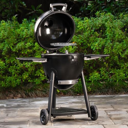 Char-Griller® AKORN® 20-Inch Kamado Charcoal Grill and Smoker with Triple-Wall Insulation and EasyDump™ Ash Pan with 445 Cooking Square Inches in Black