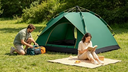 Wind Tour Lightweight Backpacking Camping Tent Waterproof Double Layer Family Tent for Hiking Fishing Outdoor Travel Picnic
