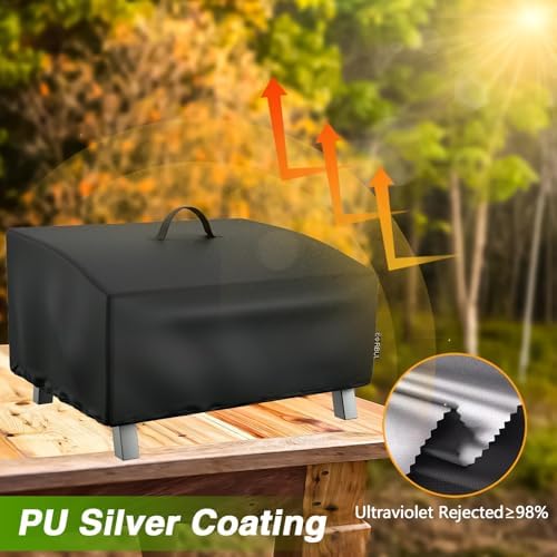 EVRBUL Portable Grill Cover Fit for Cuisinart CGG-306 2 Burner Gas Grill, 420D Tabletop Grill Cover Fit for Pit Boss 10697 75275 Fit for Royal Gourmet GT1001, 25" L x 19" W x 15" H