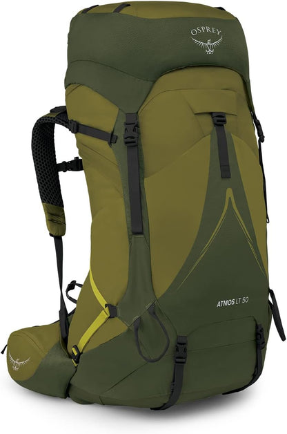 Osprey Atmos AG LT 50L Men's Backpacking Backpack, Scenic Valley/Green Peppercorn, L/XL