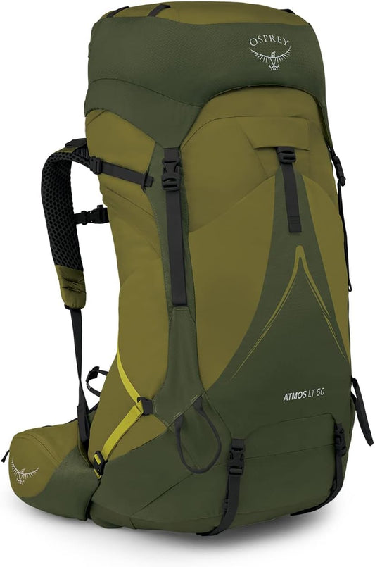 Osprey Atmos AG LT 50L Men's Backpacking Backpack, Scenic Valley/Green Peppercorn, L/XL