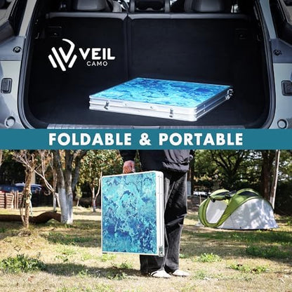 VILLEY Folding Camping Table 4FT, Portable Small Picnic Table