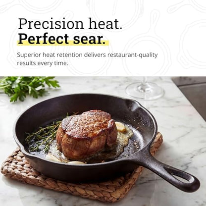 Lodge Pre-Seasoned Cast Iron Skillet, PFAS-Free, 6.5 Inches