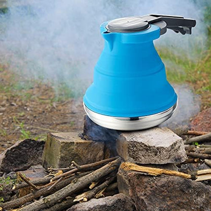 Geiserailie 1.5l Portable Collapsible Kettle Camping Pot