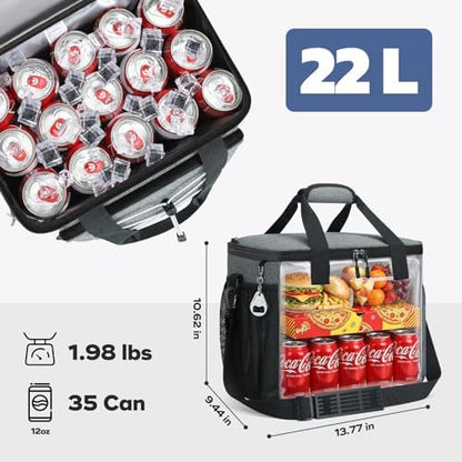 RealCool 35/45 Can Collapsible Soft Cooler Bag, Leakproof Ice Chest