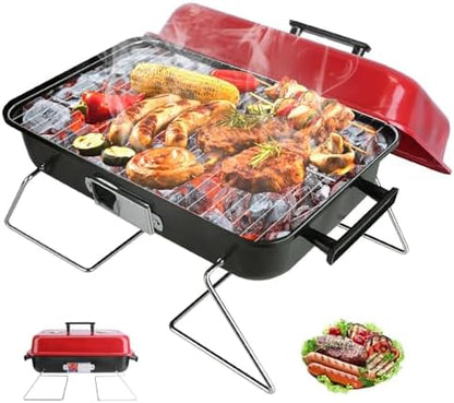 Portable Charcoal Grill for Outdoor Cooking Small Tabletop BBQ Grill