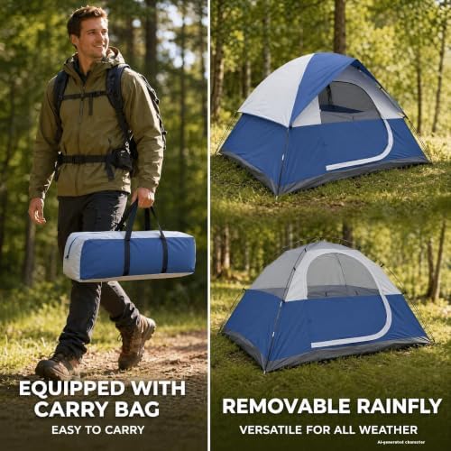 XL Camping Tents 4/6 Person Waterproof Double Layer Dome