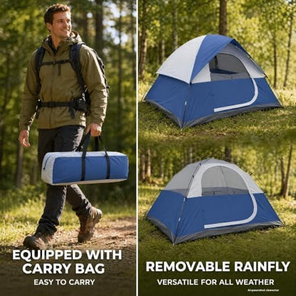 XL Camping Tents 4/6 Person Waterproof Double Layer Dome