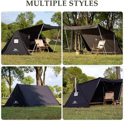 TOMOUNT Bivy Tent Canvas Shelter for Camping for Two Person