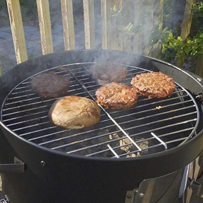 Realcook Vertical 17 Inch Steel Charcoal Smoker, Heavy Duty Round BBQ Grill