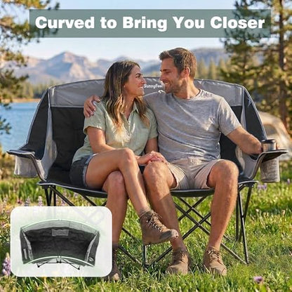 SUNNYFEEL Double Camping Chair Oversized Loveseat for Adults