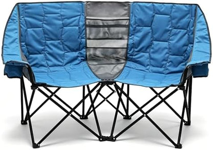 SUNNYFEEL Folding Double Camping Chair Oversized Loveseat for Adults