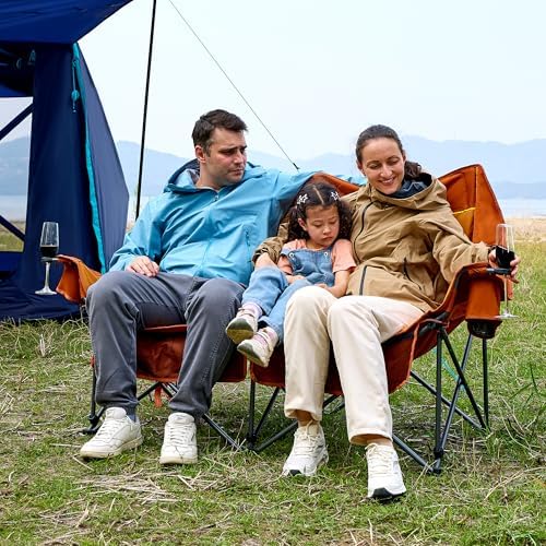 Timber Ridge Double Camping Chair Heavy Duty Outdoor Folding Camp Couch