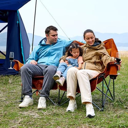 Timber Ridge Double Camping Chair Heavy Duty Outdoor Folding Camp Couch