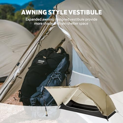 Naturehike Mongar Upgraded 1/2/3 Person Backpacking Tent,Waterproof Lightweight Camping Tent with Footprint