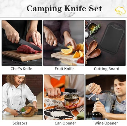 Wesqunie Camping Cooking Utensils Set, Cookware Set for Outdoor Hiking BBQ
