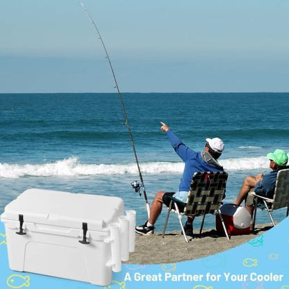 Cooler Fishing Rod Holder, Wall Mounted Fishing Pole Holder, 3 Link Fishing Rod Rack Compatible with YETI Coolers and for RTIC Coolers, Cooler Accessory