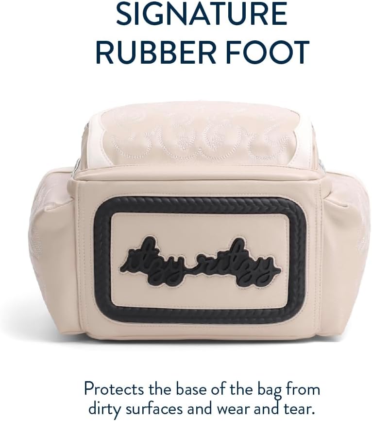 Itzy Ritzy Diaper Bag Backpack – Large Capacity Boss Plus Baby Backpack Diaper Bag Featuring 19 Pockets, Changing Pad, Stroller Clips, and Comfortable Backpack Straps, Oat