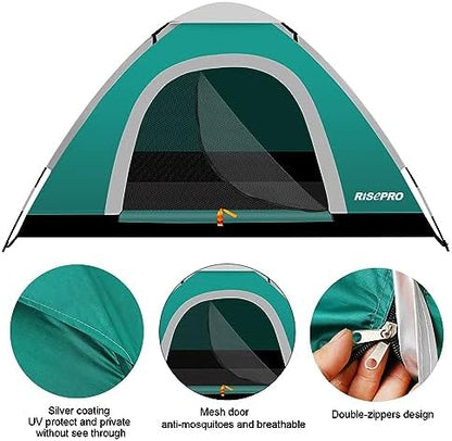 Portable Camping Tent, 2 Person Lightweight, Waterproof Windproof, UV Protection for Outdoor US