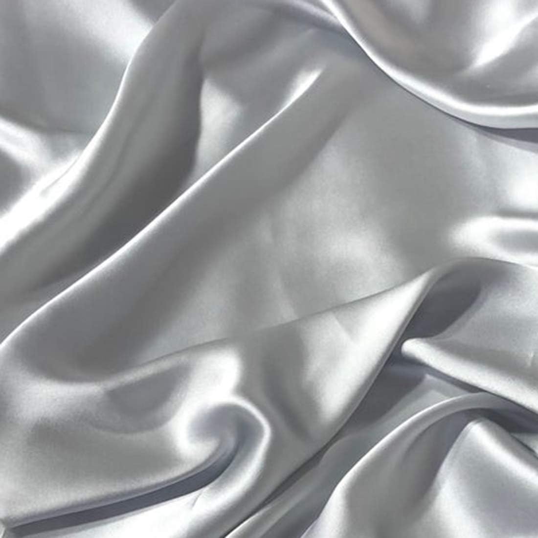 100% Mulberry Silk Crib Sheet for Baby Hair, Standard Crib Mattress Sheet for Boys & Girls, Soft Smooth Breathable Baby Crib Fitted Sheets 28x52, Light Grey