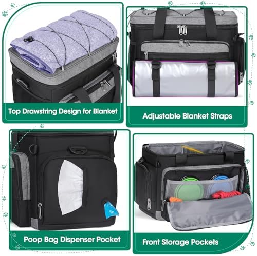 IGOLUMON Dog Travel Bag Large Waterproof Pet Travel Bags Set for Supplies
