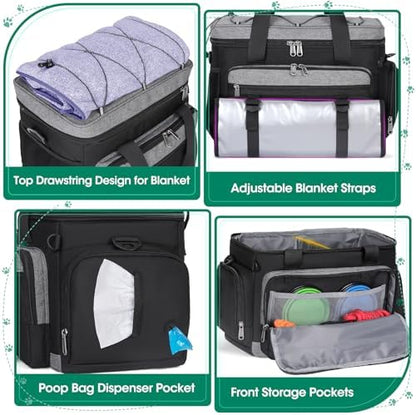 IGOLUMON Dog Travel Bag Large Waterproof Pet Travel Bags Set for Supplies