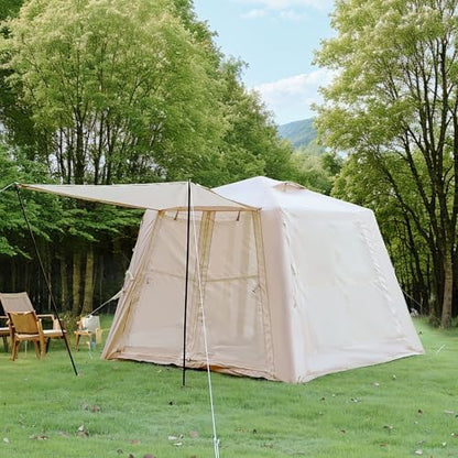 5.76 m ² Inflatable Tents for Camping with Canopy, Blow Up Tent with Hand Pump, Easy Setup InflatableTent 4 Season Tent, Waterproof Oxford Air Glamping Tents for Camping Adult 2-3 Person