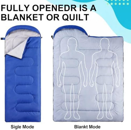 Junkin 12/36 Pcs Camping Sleeping Bags for Adult