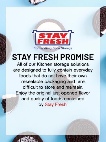 Stay Fresh Cracker Container Set of 2 - Round & Square