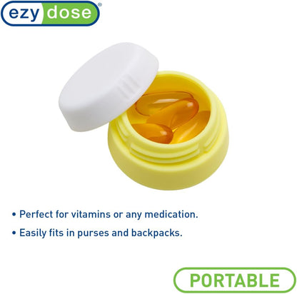 EZY DOSE Silicone Jar, Multi-Purpose Travel-Sized Container, Washable and Reusable, Versatile and Durable Container for Storage, Jewelry Holder Organizer, Blue, Yellow, and Green, BPA Free, 3-Pack