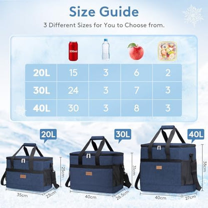 Lifewit Cooler Bag 30/50/60 Cans Collapsible, Insulated Large Lunch Bag